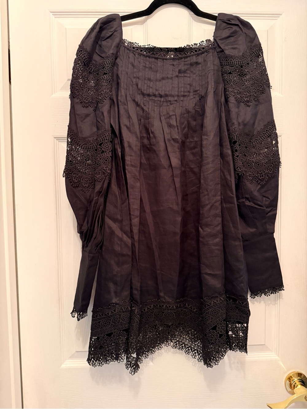 NEW! & Other Stories - Black Lace-Trimmed Mini Dress - Size 4